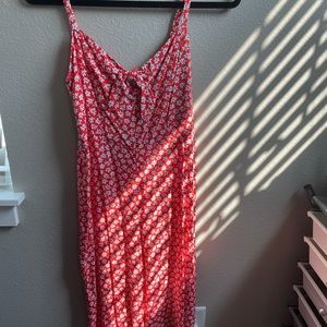Red Floral Cropped Jumpsuit